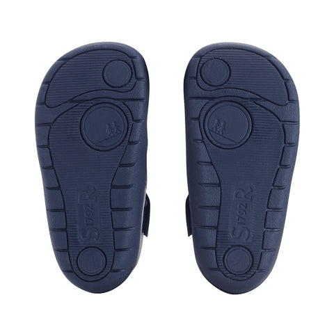 Kids First Chelsea Boots in Navy Leather with Fox Motif