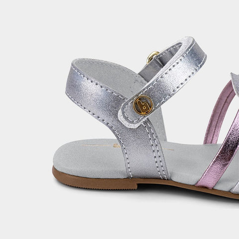 Sandals in Metallic Silver, Gold and Rose