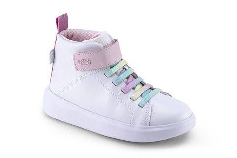 Bibi Glam Leather Ankle Boots in White
