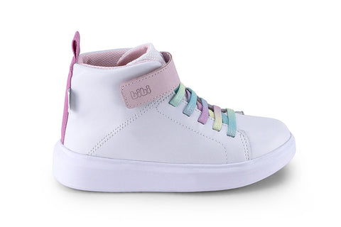 Bibi Glam Leather Ankle Boots in White