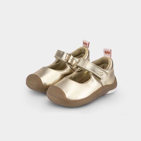 Pre-walker Ballerinas in Gold Leather