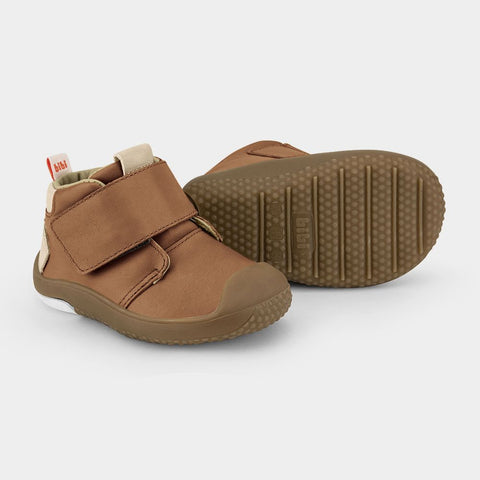 Prewalker Leather High Top Sneakers in Caramel
