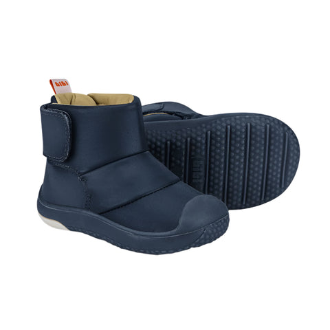 Pre-walker Leather Boots in Navy