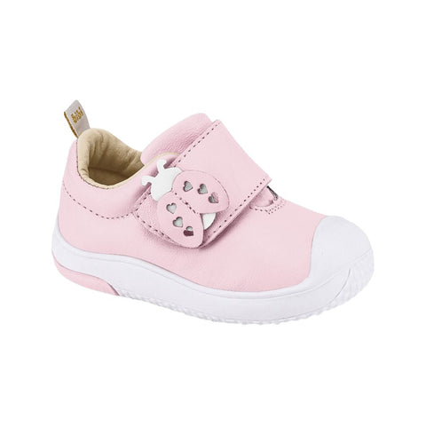 Prewalker Leather Sneakers in Pink with Velcro