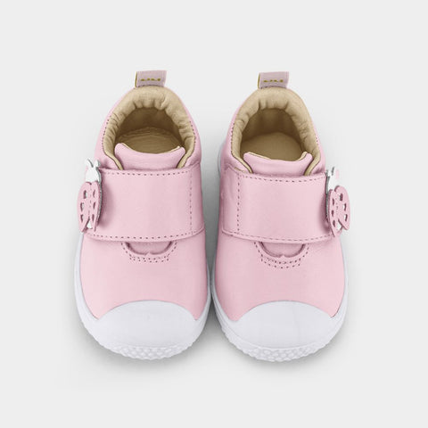 Prewalker Leather Sneakers in Pink with Velcro