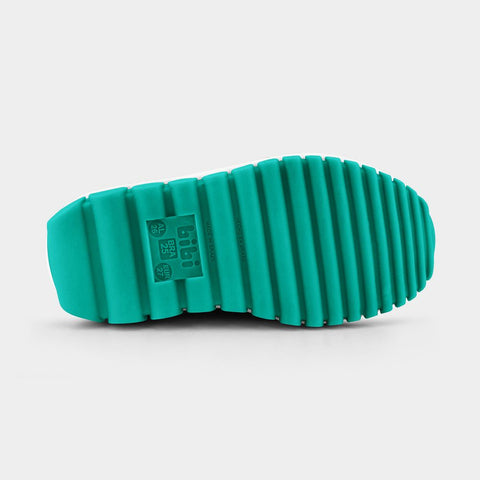 Roller Sneakers in Black and Slime Green