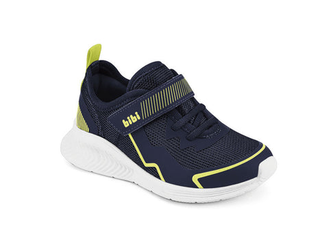 Bibi Fly Baby Sneakers in Navy and Yellow