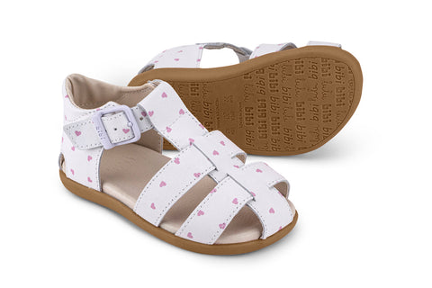 Bibi Baby Soft Leather Sandals in White