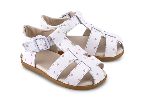 Bibi Baby Soft Leather Sandals in White