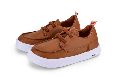 Bibi Agility Leather Moccasin/Boat Shoe in Caramel