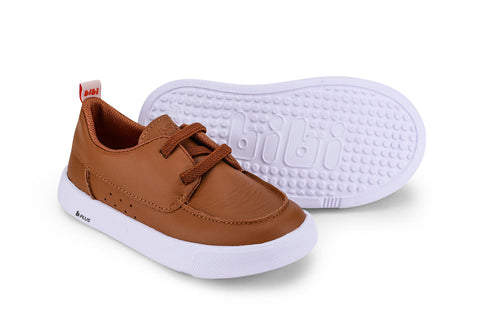 Bibi Agility Leather Moccasin/Boat Shoe in Caramel