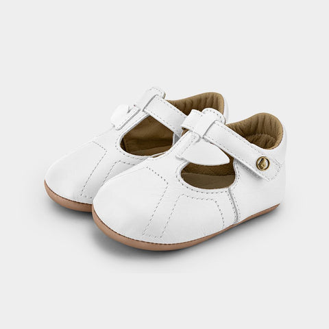 Bibi Joy Ballet Sneakers in White Leather