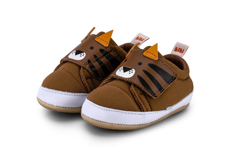 Bibi Afeto Joy Sneakers in Caramel with Bear Cub Design