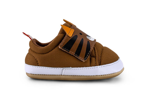 Bibi Afeto Joy Sneakers in Caramel with Bear Cub Design