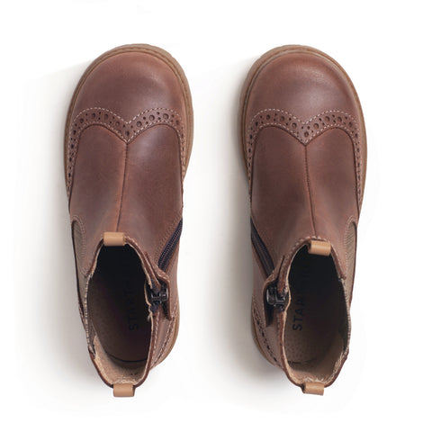 Kids Chelsea Boots - Tan or Navy Leather