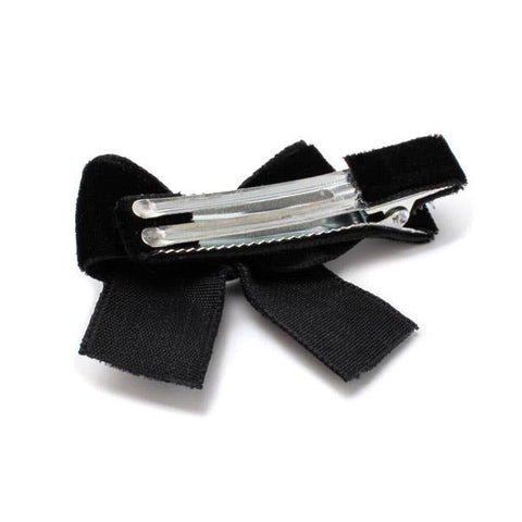 Card of 2 velvet bow hair clips 5cm