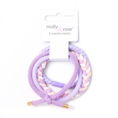 Assorted elastics - Pastels - Card of 4