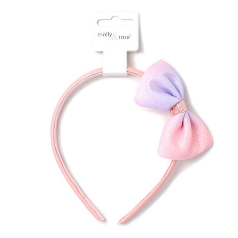 Pastel Glitter Aliceband with Ombre Bow