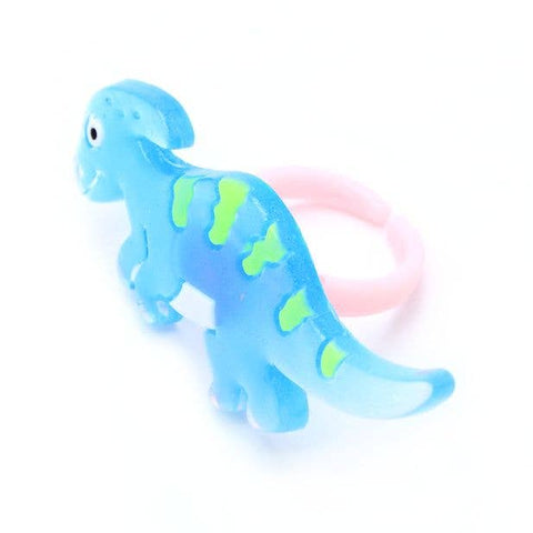 Card of 2 Assorted Childrens Dinosaur Rings