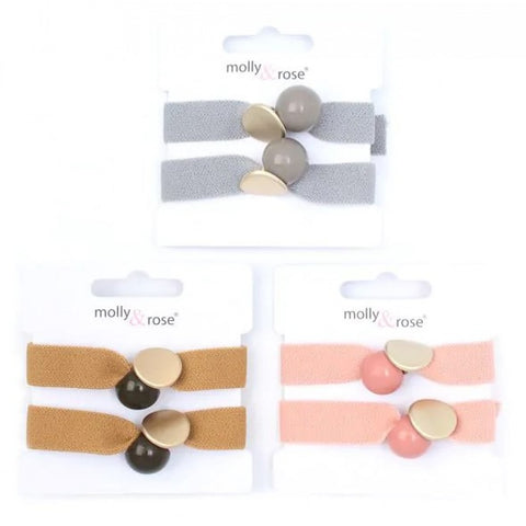Beaded Motif Hair Elastics 2-pack
