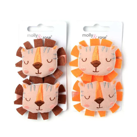 Clip / Lion head motif hair clip 5cm