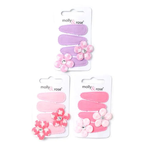 Sleepie / Card of 4 covered sleepies. 2 plain/2 flower motif