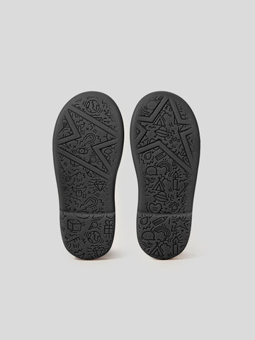 Zig + Star ASTRO INFANT KIDS' SCHOOL SHOES BLACK WITH BLACK SOLE
