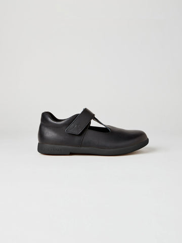 Zig + Star ASTRO JUNIOR KIDS' SCHOOL SHOES BLACK WITH BLACK SOLE