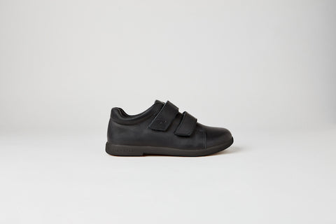 Zig + Star ATOMIC JUNIOR KIDS' SCHOOL SHOE BLACK WITH BLACK SOLE