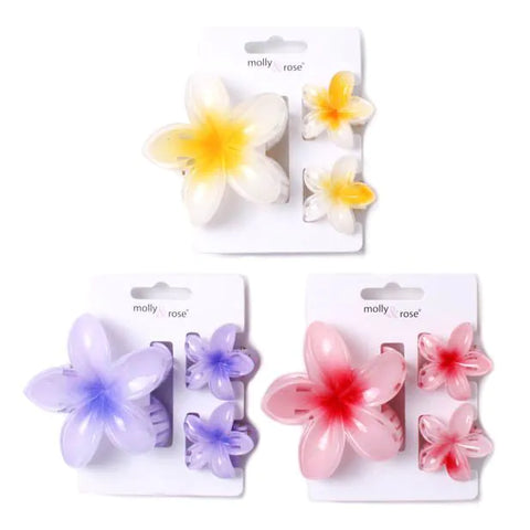 Molly & Rose Hibiscus Flower Clamp Set