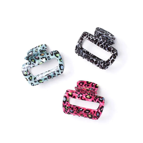 Molly & Rose Coloured Animal Print Open Clamp 6.5cm