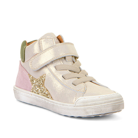 Kids Aster Trainers in Gold Shine - Eco Friendly Kids' Metallic Trainers