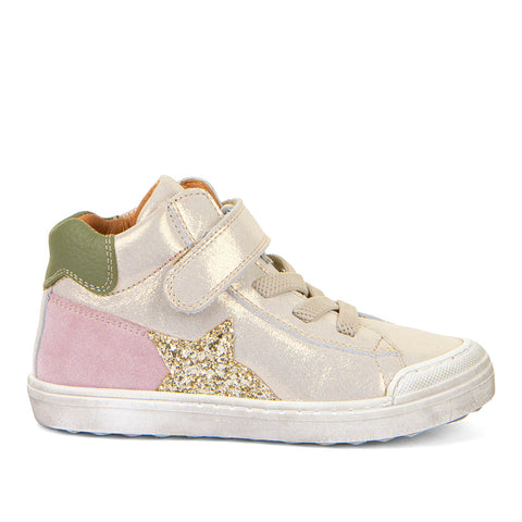 Kids Aster Trainers in Gold Shine - Eco Friendly Kids' Metallic Trainers