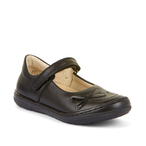 Kids Mia Black School Shoes