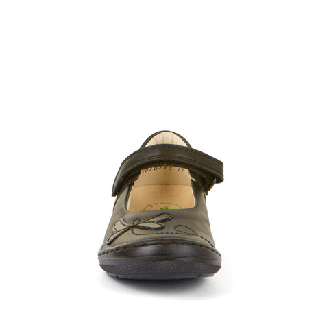 Kids Mia Black School Shoes