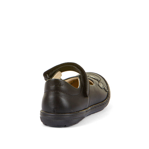 Kids Mia Black School Shoes