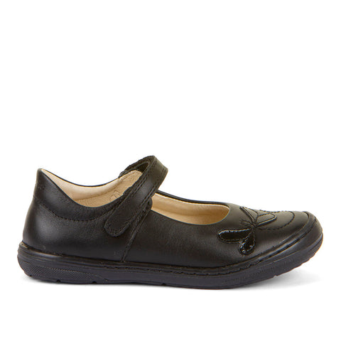 Kids Mia Black School Shoes