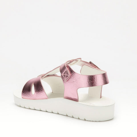 Kids Agata Rosa Pink Metallic Buckle Sandals
