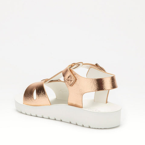 Kids LK3505 Agata Rose Gold Metallic Buckle Sandals