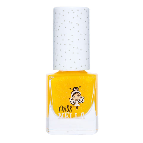 Honey Twinkles: Glittery Yellow Peel Off Nail Polish