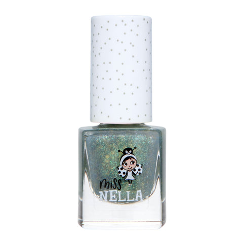 Bibbidi Bobbidi Boo: Teal Blue Glitter Peel Off Nail Polish