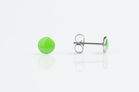 TINY TIPS STAINLESS 5MM NOVELTY NEON GREEN BUTTON