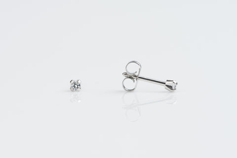 TINY TIPS STAINLESS TIFF. 2MM CUBIC ZIRCONIA