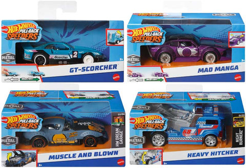 HOT WHEELS PULL-BACK SPEEDERS ASSORTED