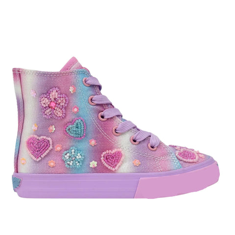 Lelli Kelly Kids Mid Multi Rainbow Glitter Baseball Boots