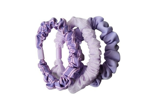 3 Pack 5.5cm Assorted Style Scrunchie Elasticated Bobble Hair Tie