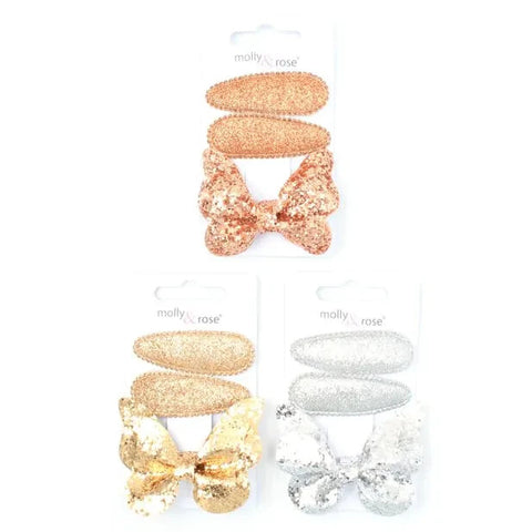 Glitter Butterfly Clip & Sleepies Set