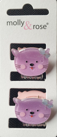 Plastic Glitter Girls Mini Hair Clamp Clips Easter UK