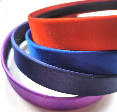 Aliceband /  2cm wide School colour satin fabric aliceband
