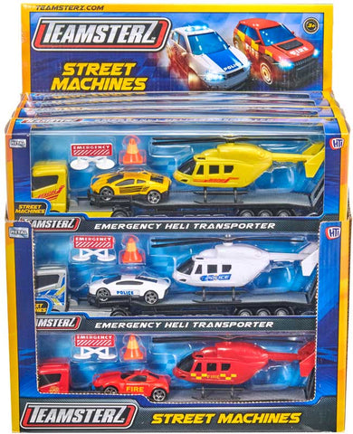 TEAMSTERZ STREET MACHINES HELI TRANSPORTER ASSORTED